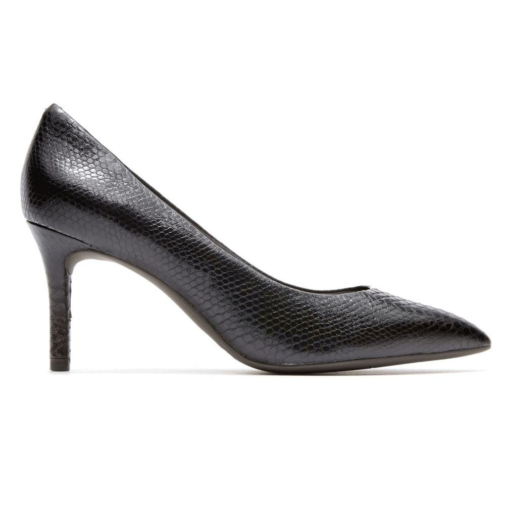 Rockport Total Motion 75Mm Pointed Toe Heel - Womens Pumps - Nero - NZ (XSE-421587)